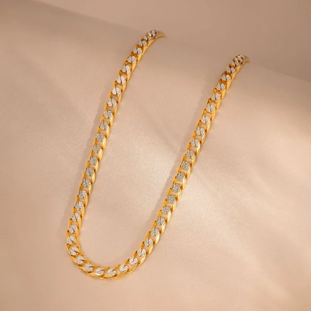 Bold twisted rope gold chain for men