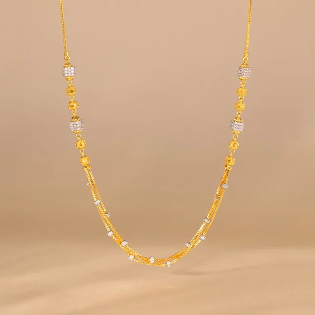 Structured box-link men's gold chain