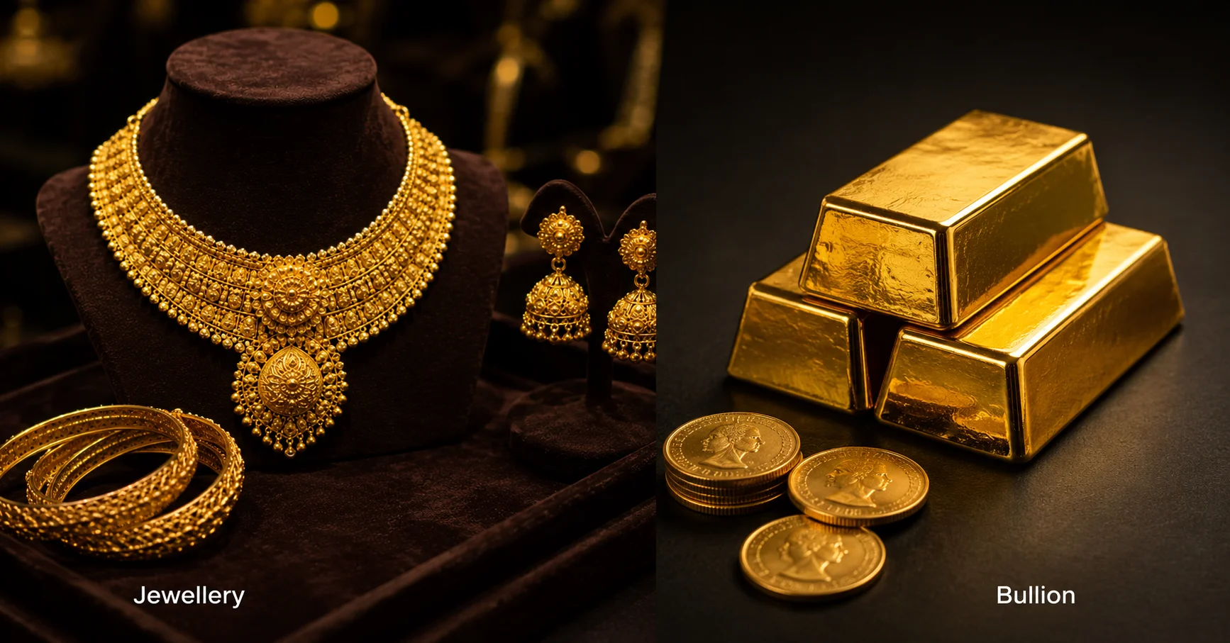 Gold jewellery vs gold bullion — comparing investment value in Canada