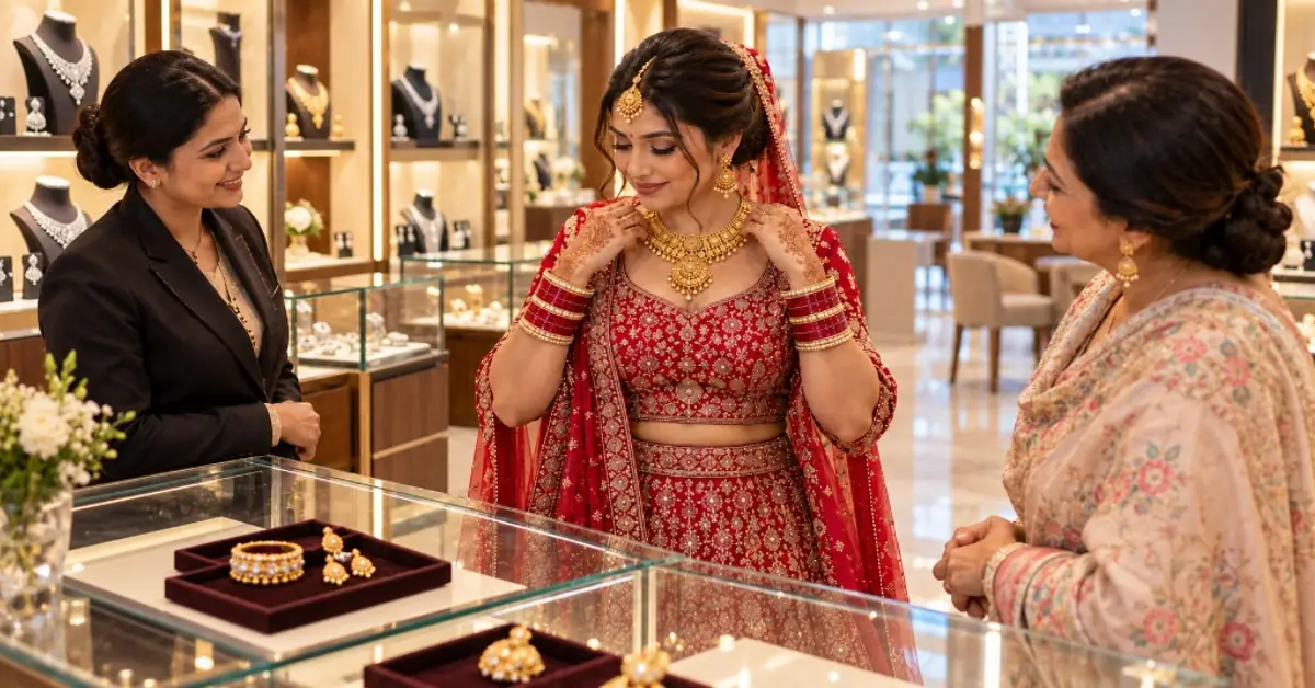 Bharat Jewellers Surrey showroom bridal consultation on 128 Street
