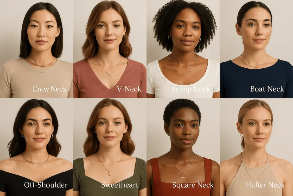 jewellery for different necklines