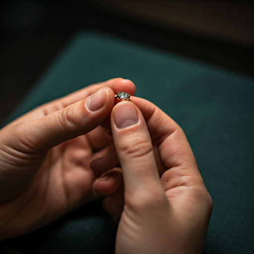 Artisan setting a gemstone