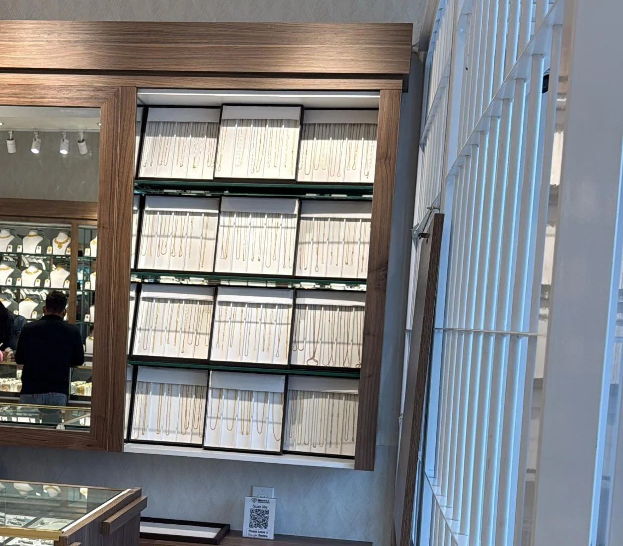 Gold jewellery showcase at Bharat Jewellers Calgary AB