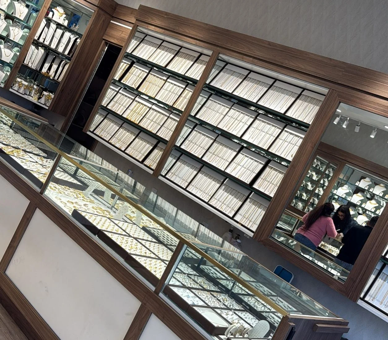 Bridal and diamond jewellery display at Bharat Jewellers Calgary AB